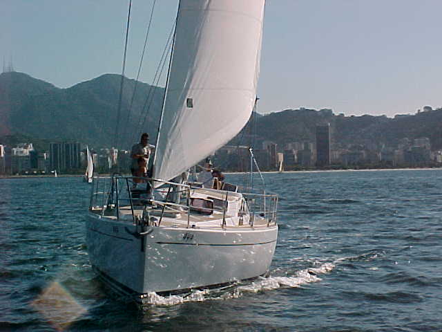 Elegant sailboat for cruising with comfort and safety.
