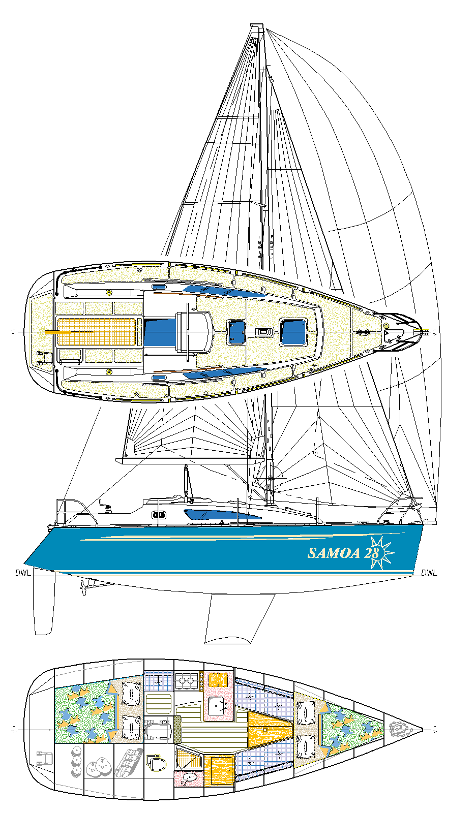 Boat Plans – Samoa 28 – B&G Yacht Design