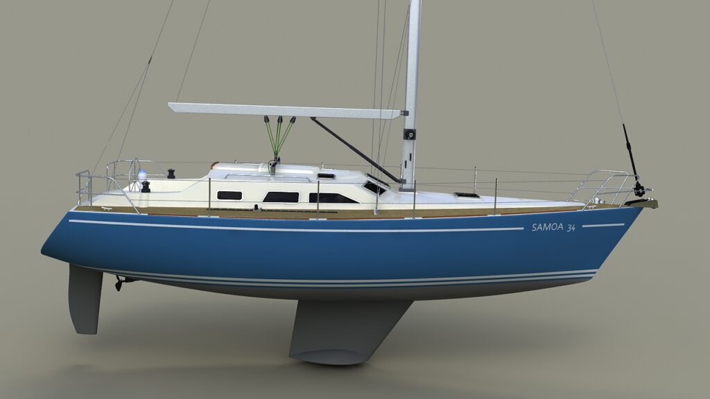 B&G Yacht Design - Boat Plans - Samoa 34