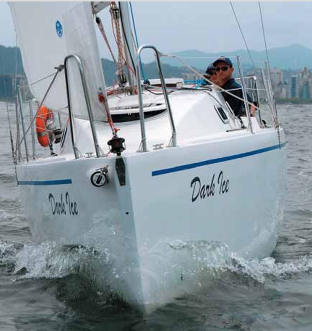 Boat sailing upwind