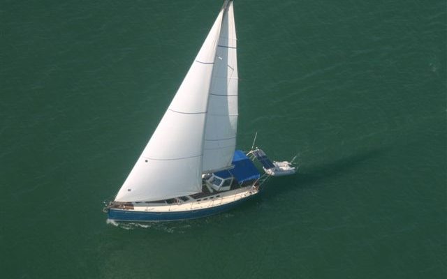 cruising sailboat