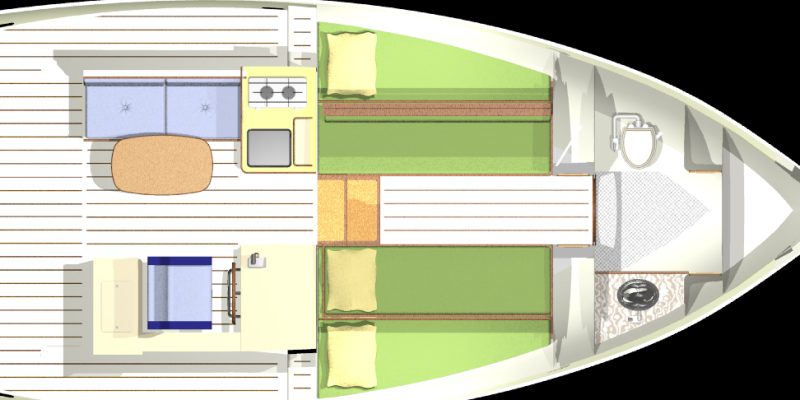 trawler interior layout